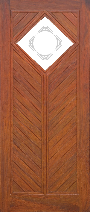 solid crafted wood door