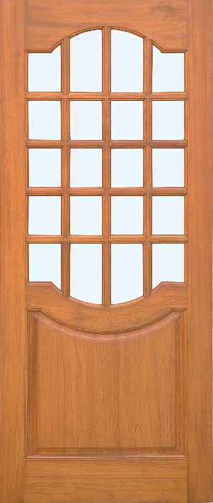 wood and glass front door