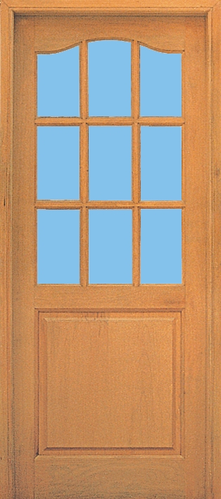 wood and glass doors